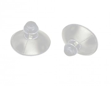 Zuignap met glasbuffer - 25 x 7,5 x 12mm - Transparant