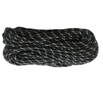 Touw op rol - 5mm - 250 meter - Zwart/wit