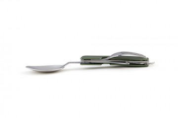 inklapbaar Survival Bestek + blikopener - Groen 3