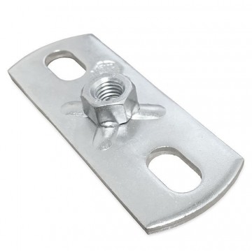 Muurplaat met moer - M8 - 120 x 40mm - Gegalvaniseerd