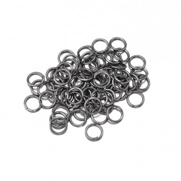 Sleutelring - 5mm - Gun metal - Per 200 stuks