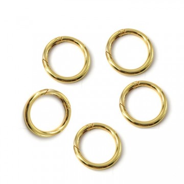 O-ring met veersluiting - 50mm - Goud