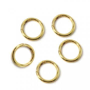 O-ring met veersluiting - 30mm - Goud
