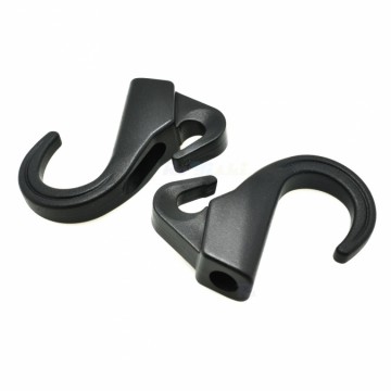 Haak dubbel 8 mm zwart 1