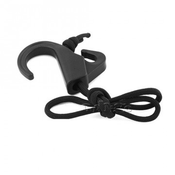 Haak dubbel 8 mm zwart 3