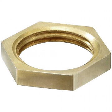 1 inch contramoer - Messing - Fijn draad