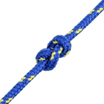 Touw op rol - 6mm - 300 meter - Blauw/geel