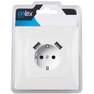 Inbouw Stopcontact - Met USB2