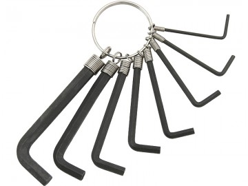 Inbussleutel Set 2mm - 10mm 8-Delig Zwart