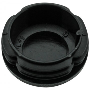 Inslagdop - rond - 24 mm - wit - kunststof