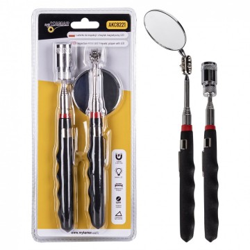 Inspection mirror and magnetic gripper with led1