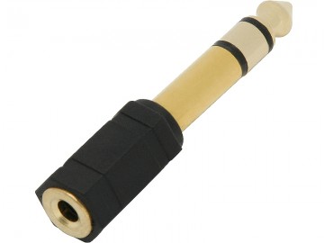 Jack verloopstekker 63mm naar 35mm jack verguld