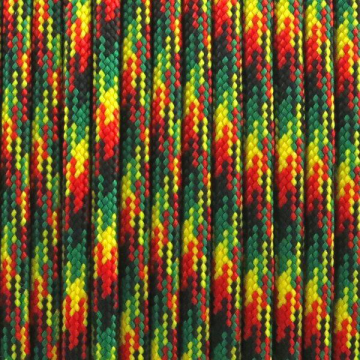 Rol 100 meter - Rasta Paracord 550 - #65