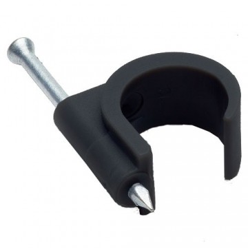 Ronde Kabelclips / Spijkerclips - 8mm - 100stuks