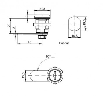 Kantelslot 90 graden 2