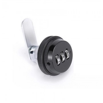 Brievenbus kantelslot - Met cijfercode - 30mm cijferslot - Zwart