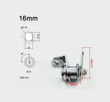 Kantelslot hangslot 16mm