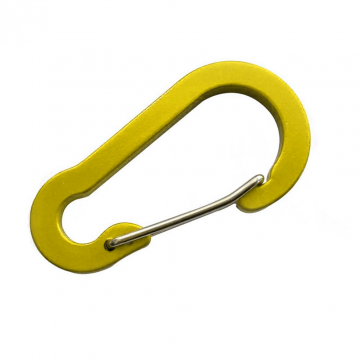 Platte karabijnhaak - 50mm - Geel