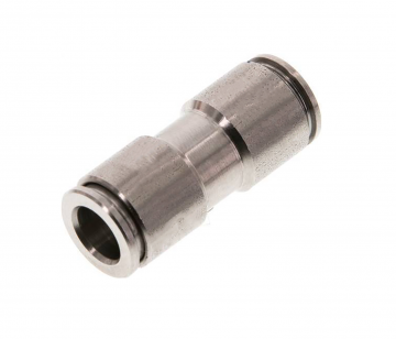 Rechte pneumatische insteekkoppeling - 6 bar - 10mm - RVS