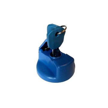 Tankdop met slot - Met veerklep - 40mm - Blauw