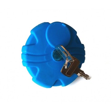 Tankdop met slot - 91mm - Blauw