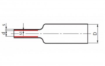10x Krimpkous met lijm - 1 meter - gekleurd - 12mm naar 3mm
