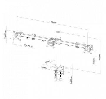 Monitor Beugel 3 schermen