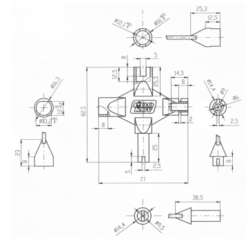 Universele multi vierkant / driehoek sleutel - LK23