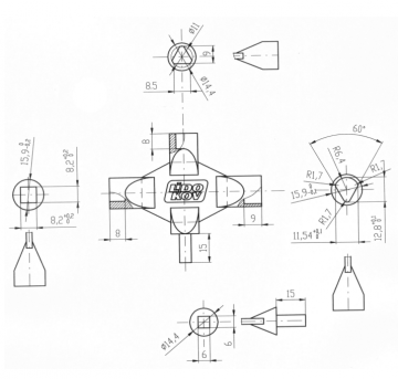 Universele multi vierkant / driehoek sleutel - LK3