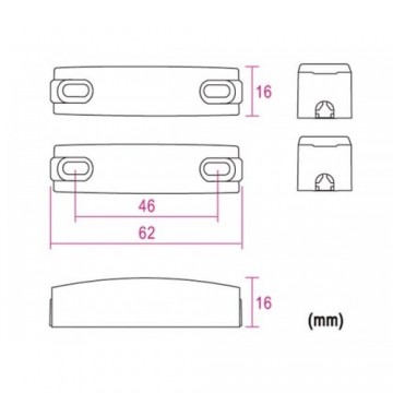 Magneetcontact - Met bedrading - Wit