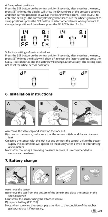 Bandenspanning en temperatuur meter - 5V USB - Monitor
