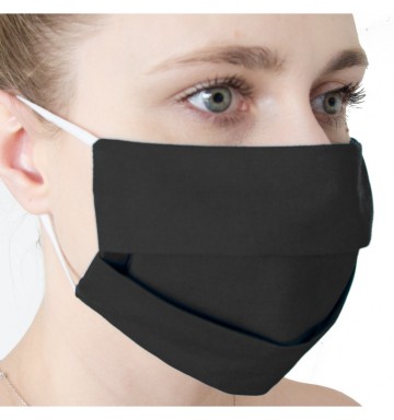 Mondmasker - Wasbaar - Dubbellaags - 100% katoen - Zwart