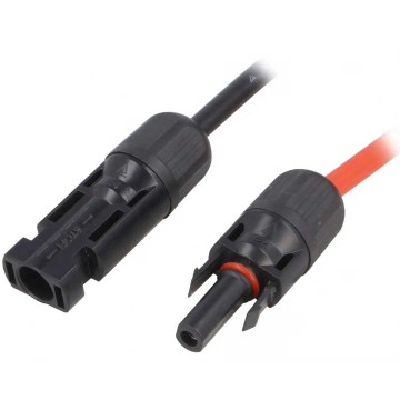 MC4 verlengkabel - Male + Female connector - 1 meter - 4mm