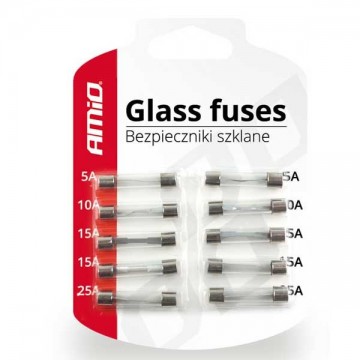 Mini glaszekering set - 10 stuks