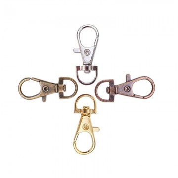 2x mini swivel karabijnhaak - KOPER - 35mm