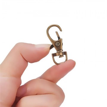 2x mini swivel karabijnhaak - KOPER - 35mm