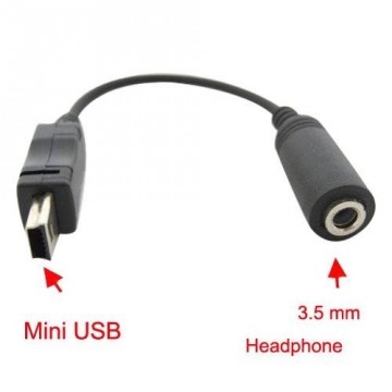 Mini USB Mini male - Jack 3.5mm female adapter