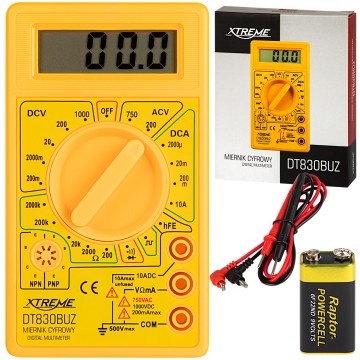 Multimetr miernik cyfrowy uniwersalny lcd tester pradu przewody pomiarowe
