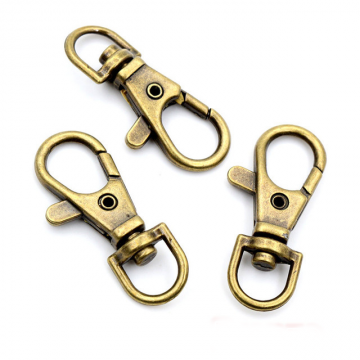 Musketon haak - 23mm - Draaibaar - Swivel - Brons