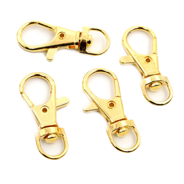 Musketon haak - 23mm - Draaibaar - Swivel - Goud