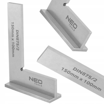 Winkelhaak met voet - DIN 875/2 - 100x 70mm - Koolstofstaal