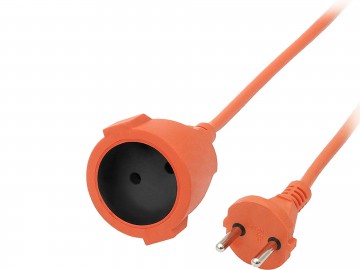 Verlengsnoer - 20 meter - 2 x 1mm - Oranje