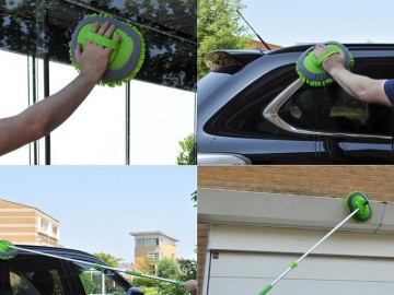 Telescopische wasborstel - Microvezel - 98 tot 168cm - Extra groot