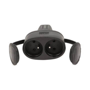 DUO Stekker rubber - Met penaarde - Waterdicht - 230V