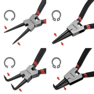 Seegerring tangen set - 4 stuks - Intern / extern