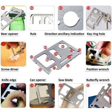 12 in 1 premium survivalkit - Met opbergdoos