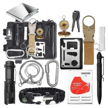 12 in 1 premium survivalkit - Met opbergdoos