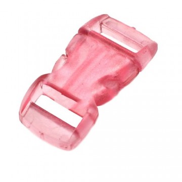Paracord buckle / sluiting - Roze transparant #38