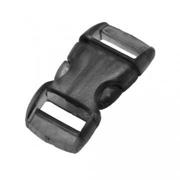 Paracord buckle / sluiting - Zwart transparant #422