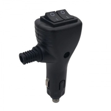 Sigarettenplug - Met twee ON-OFF schakelaars - 12 /24V